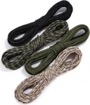 Paracord 4 mm n&ouml;&ouml;rikomplekt, 48 m, 4 v&auml;rvi, 9 sisu, kuni 280 kg