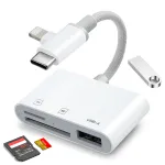 SD microSD TF USB-C Lightning USB-A 3in1 kaardilugeja