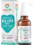 Toidulisand MYVITA K2+D3 2000 Forte, 30 ml
