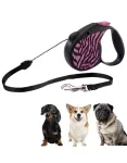 Automaatne rihm Flexi Safari Zebra, 5 m, kuni 20 kg, roosa ja must