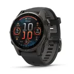Garmin Fenix 8 nutikell, 43 mm, AMOLED, safiirklaas, tumedashall-must