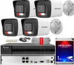 IP j&auml;lgimiskomplekt 4MP 4 kaamerat PoE IR30M HIKVISION salvestusseadmega 1TB