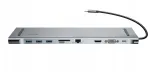 USB-C 10in1 hub HDMI 4K, USB 3.0, RJ45, A011