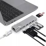 Adapter 4Apple.pl 2x USB-C, Thunderbolt, HDMI, LAN, USB MacBook Air/Pro M1/M2/M3-le