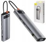 BASEUS 11-&uuml;hes USB-C jagaja HDMI, VGA, RJ45, USB, kaardilugeja ja 3,5 mm &uuml;hendusega