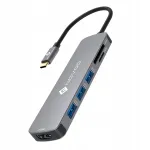 Novoo NVHUBSG2U6PXL-SJ USB-C jaotur, 6 pesa, hall