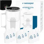 Wessper D2 Borosilicate FF LED 3 l veefilter kann, 10 filtriga
