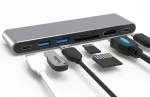 USB-C 7-&uuml;hes adapter 4K HDMI, Micro SD, TF kaardilugeja ja Thunderboltiga MacBook Pro / Air-le