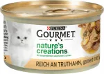 GOURMET Nature's Creations konserv kassidele kalkuni, spinati ja pastinaagiga, 85g