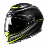 Motorratturi kiiver HJC F70 DIWEN, must/kollane, S suurus, Pinlockiga, l&auml;ikiv