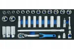 Diivri t&ouml;&ouml;riistakomplekt HOGERT HT7G165 3/8'' 33 osa sahtlipadjandiga