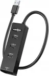 Fideco USB jagaja USB ja Type-C liidestega, 4 liidest
