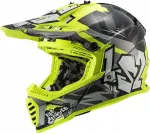 Laste motokrossikiiver LS2 MX437 FAST II MINI CRUSHER H-V, kollane, suurus S