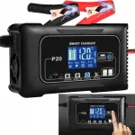 Automaatne aku laadija LCD-ga, 12V/24V, 20A