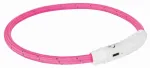 Koera kaelarihm Trixie USB-ga, roosa, M-L, 45 cm x 7 mm