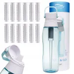Aqualogis Aqua&Go filtriga pudel 0,75 l sinine, 12 filtriga