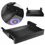 Sahtliplokkel USB-A/C pistikutega, 48x26 cm, 8 kg, Spacetronik, terasest, must