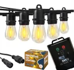 P&auml;ikesepaneeliga aialaternate n&ouml;&ouml;r 5 m, 10 LED E27, USB C ja p&auml;ikesepatareiga