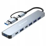 Techsuit DataBridge 7in1 USB-C jaotur (H6), USB 3.0