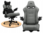 Kontoritool Yumisu 2049, ergonoomiline, helehall, kangas, D-CROSS