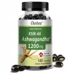Toidulisand Ksm-66 Ashwagandha 1200 mg, &ouml;koloogilised kapslid