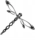 Auto v&otilde;i mootorratta kleebis DRAGONFLY liblikas, 15 x 15 cm, l&auml;bipaistev alus
