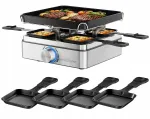 Elektriline raclette grill ja r&ouml;ster 4-le, fond&uuml;&uuml; funktsiooniga