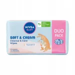 Niisked salvr&auml;tikud NIVEA BABY biolagunevad Soft Cream 2x57 tk