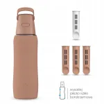Dafi GLASS SiliconeFit klaasist veepudel 0,6 l Mocha Mousse 4 filtriga