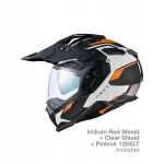 Motorratturi kiiver NEXX X.WED 3 Keyo valge/oranž, suurus L