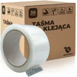 V&auml;ga tugev kleepuv pakketeip, 48 mm x 66 jardi, kummip&otilde;hine, 36 tk