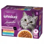 Niiske kassitoit Whiskas AROMATIC kastmes, 12 x 85 g