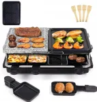 Elektriline raclette grill HENGOO SC-507-1, must, 1300 W