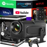 Kaasaskantav LED mini projektor "Android TV" WiFi ja k&otilde;lariga