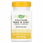 Toidulisand Nature's Way Calcium and Zinc Mineral Complex, 765 mg, 100 kapslit