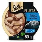 SHEBA Fillets niiske kassitoit tuunikala ja kana kastmes, 60 g