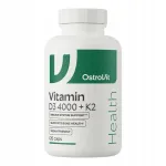 Toidulisand OstroVit Vitamiin D3 4000 IU + K2 VEGE 120 kapslit