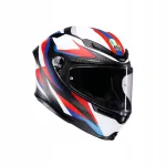 Mootorratturi kiiver AGV K6 S Timewarp, must/punane/sinine, matt, suurus S