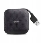 USB jagaja TP-LINK UH400, 4x USB 3.0, must