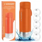 Roostevabast terasest joogipudel WESSPER B2 ACTITEX, 700 ml, 5 filtriga