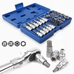 Torx padrunite komplekt, 34 tk, E4-E20, T10-T60, auto- ja rattaparanduseks