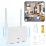 4G LTE ruuter-modem CP106-E, 300 Mb/s, SIM pesa, v&auml;line antenn, valge