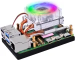 Vertikaalne jahuti Raspberry Pi 5 jaoks, alumiinium, RGB PWM ventilaator ICE TOWER