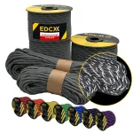 Helkuriga 4,4 mm EDCX Paracord 550 tumehall n&ouml;&ouml;r, 100 m