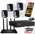 Videoj&auml;lgimiskomplekt 4 v&auml;listingimustes IP WiFi kaamerat 8MP, ilma kettata