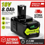 Varu 18V 8.0Ah liitiumioon aku Ryobi P102, P107, P109