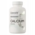Toidulisand OstroVit Vitamiin D3 + K2 + Kaltsium 90 tabletti, 2000 TV, laimi maitsega