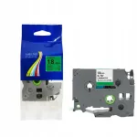 Iseteipuv lint Brother TZe-741, 18 mm, 8 m, roheline musta tekstiga