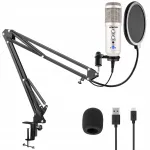 Stuudio USB mikrofon jalusega ja popfiltriga