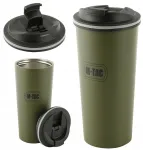 Termoskruus kaanekorgi ja klapiga M-Tac, 0,45 l, roostevaba teras, oliiviroheline